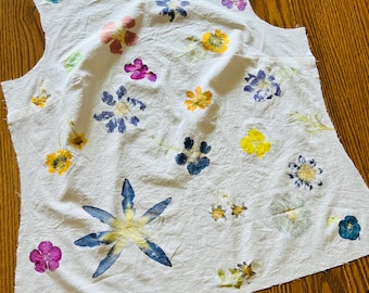 Hammered Flower Sleeveless Batiste Blouse