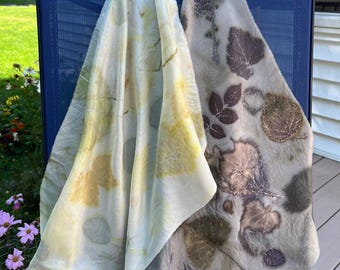 Eco-printed Silk Neck Scarf
