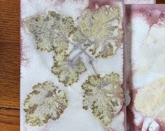 Eco-Printed Journal, Evergreen & Avocado Dyed, Italian Paper