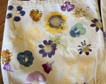 Hammered Flowers Canvas Bags