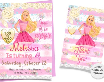 Free Printable Barbie Birthday Invitation Template Barbie