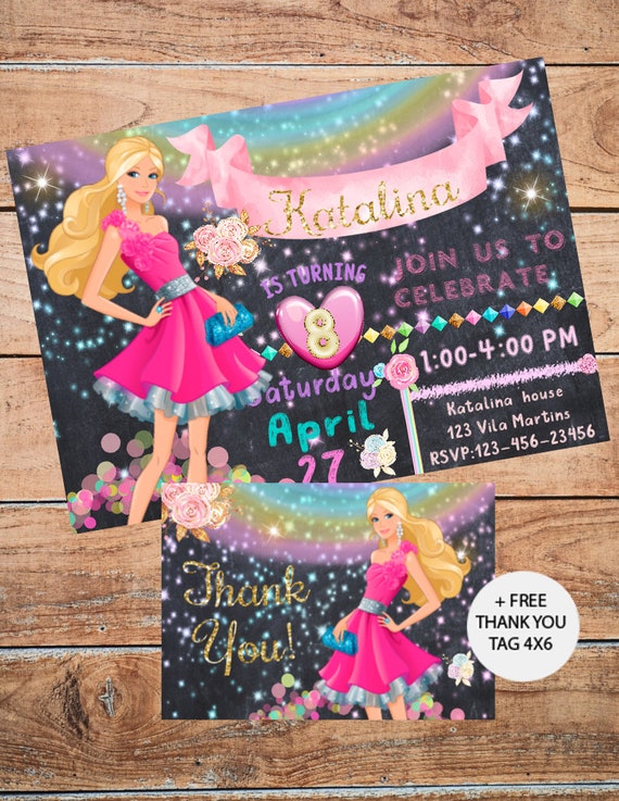 barbie invitation