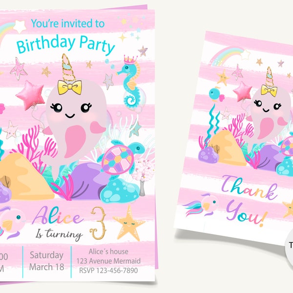 Narwhal Birthday - Etsy