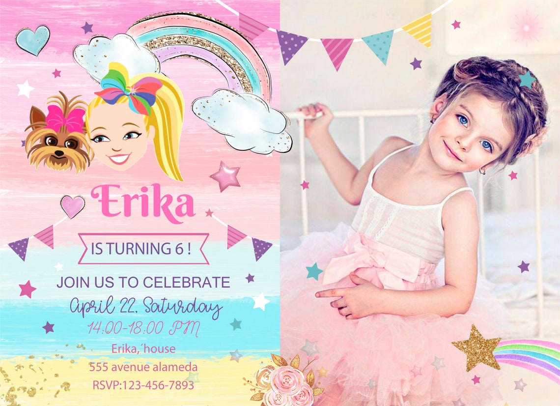 Jojo Birthday Jojo Invitation Jojo Birthday Invitation Jojo - Etsy