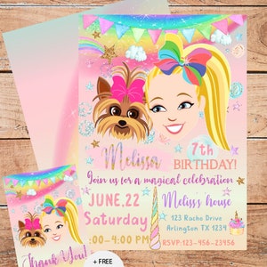 jojo siwa invitations, jojo siwa birthday invitations, jojo siwa party invitations, jojo siwa birthday party invitations, jojo siwa etsy