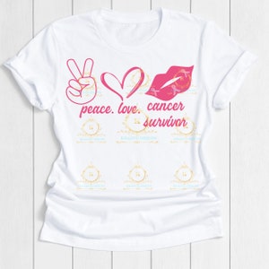 Peace Love Cancer Survivor SVG- Breast Cancer SVg- Breast Cancer Awareness- Wear Pink Svg