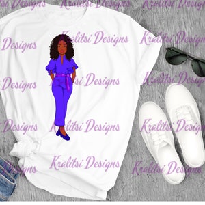 Black Woman Png- Sublimation-Black Woman Clipart-Afro Woman Png- Afro Girl Png- Black Girl Magic Png- Melanin Png- Working Woman-