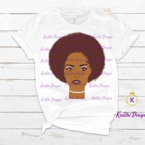 Afro Hair PNG - Black Woman Png - Downloadable - Instant Download-