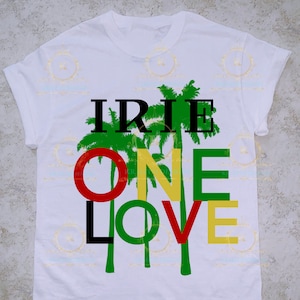 Irie One Love PNG, Reggae PNG, Karibik PNg, Cricut Datei, Print and Cut, Sublimation Design, Urlaub Design