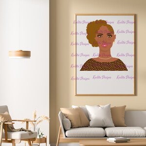 Wall Art- African American Illustration- Fashion Art-Printable Art