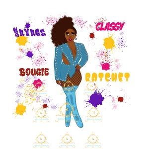 Saria 1 Sublimation PNG- Fashionable illustration- Clip Art- Original Design- Savage-Bougie- Classic R