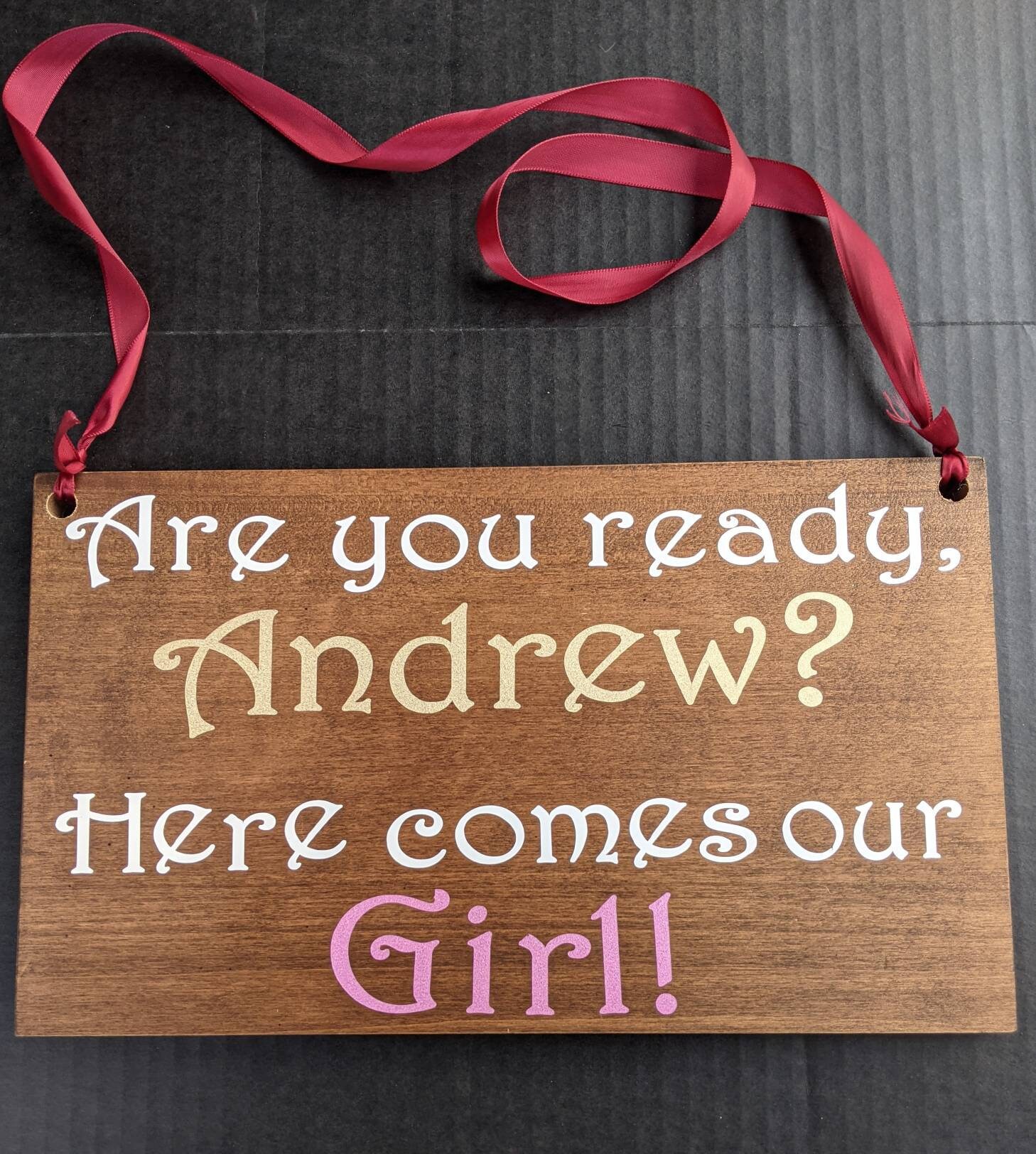 Walking down the aisle wooden wedding sign Etsy