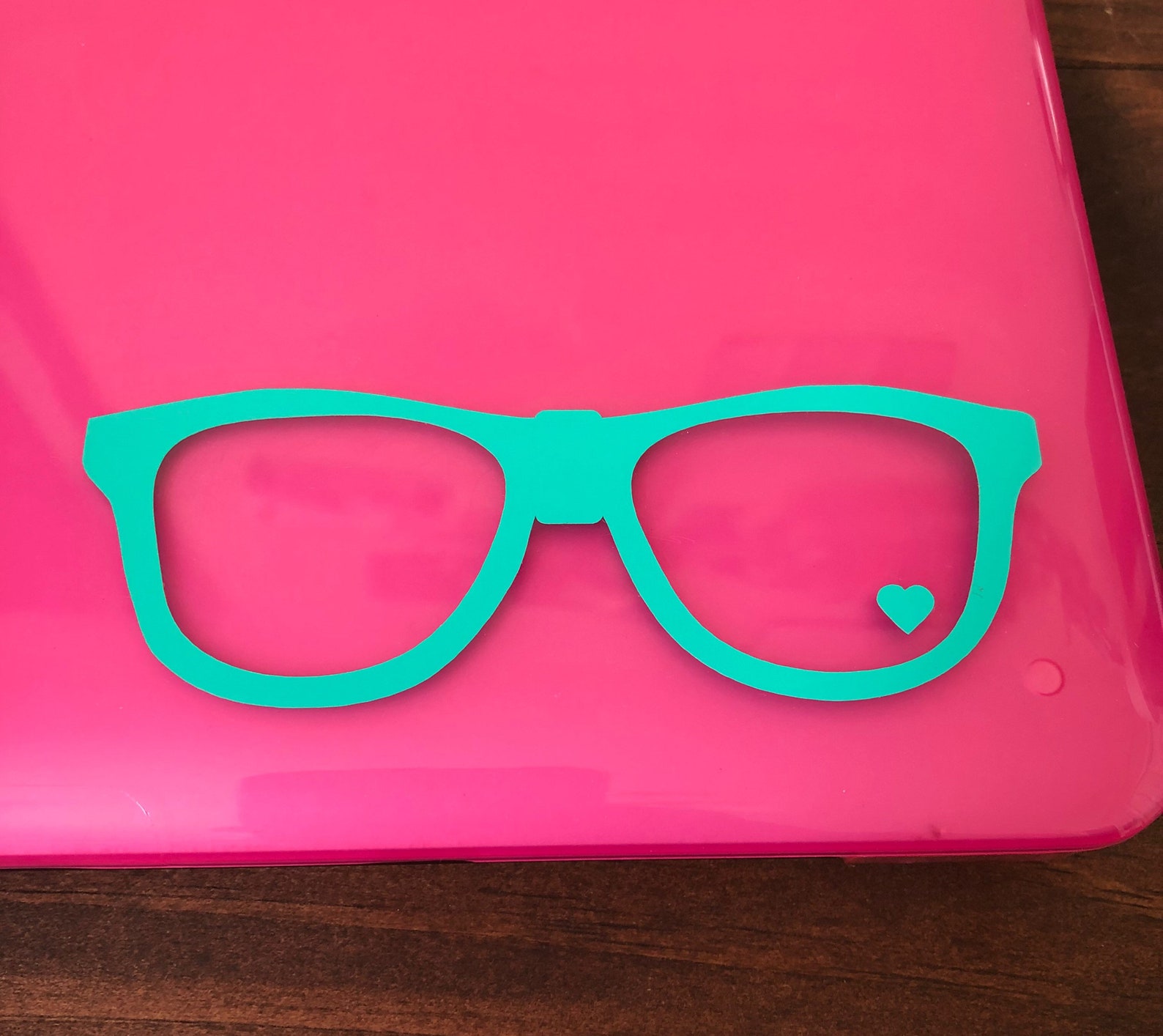 Glasses Vinyl Decal / Eyeglasses / Glasses With Heart / Car Decal