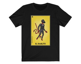 TROMPERIA Card 4 ICE El Diablito Unisex Light Fabric Short Sleeve Tee