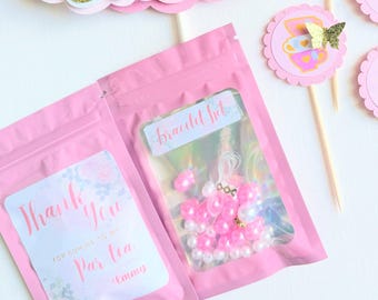 Tea Party Bracelet Kit the perfect customized Party Favor for your Par-Tea Birthday party Teapot Tea cups KIDS Craft Kit Girls goodie bag