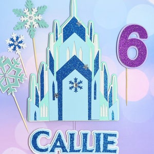 Frozen Castle Cake Topper or Cakecup Tower Stand - Frozen cake topper - Frozen Birthday Party