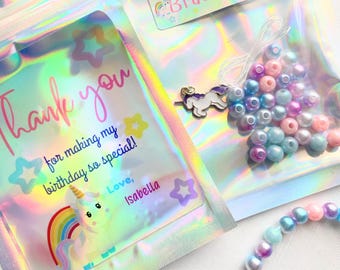 Cute Unicorn Bracelet Kit the perfect customized Party Favor for your Magical Rainbow Birthday party kids crafts DIY Crafts for kids