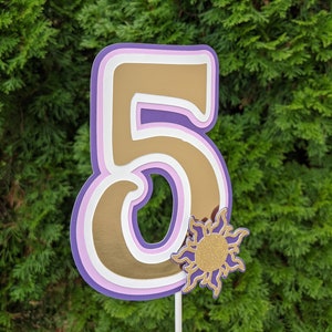 Tangled Numbers Tangled Number Age Cake Topper - Rapunzel Birthday Party- Tangled Party ...