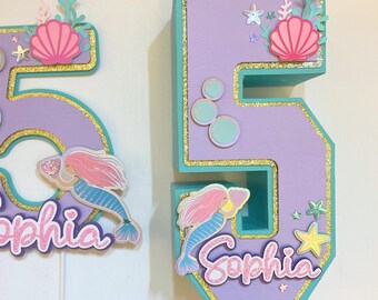 Frozen 3D Number 8" tall perfect for your Frozen Themed Birthday Party - Winter Wonderland Party Decorations/ Winter ONEderland