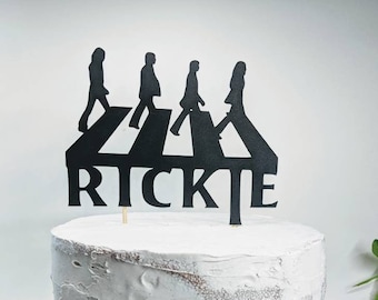 The Beatles Cake Topper - Abbey Road - The Beatles themed Birthday Party - Yellow submarine party - Rock - Hey Jude - help! Custom Handmade