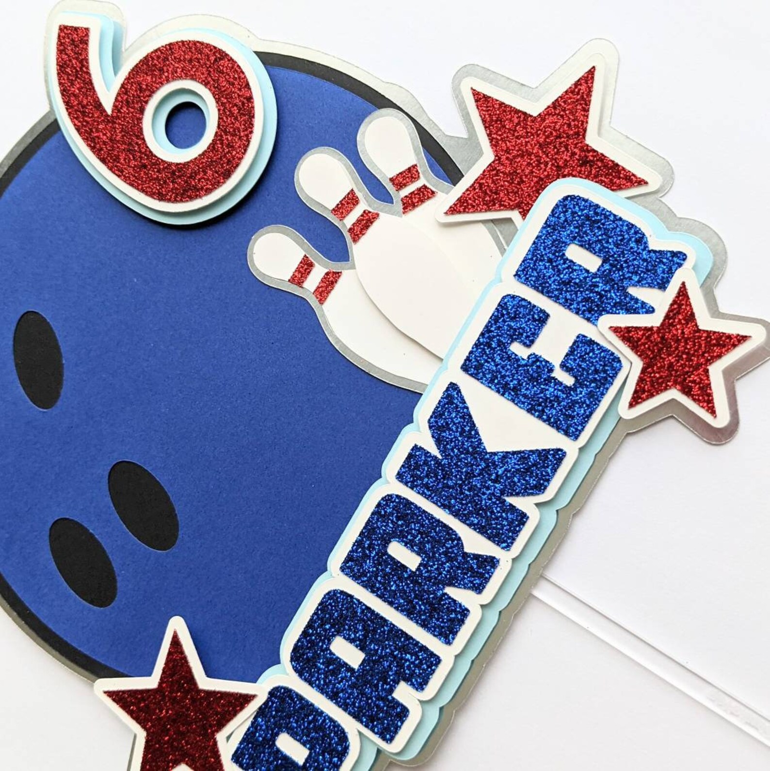 BOWLING Cake Topper Bowling themed Birthday Party Custom Etsy