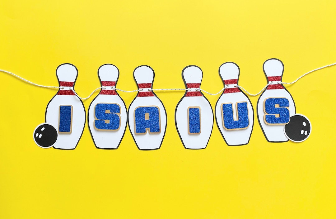 BOWLING Birthday Banner Bowling Themed Birthday Party Birthday Boy