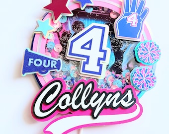 Cheerleader Cake Topper Cheer Cheerleader Party Custom Colors
