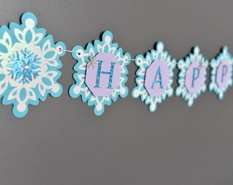 Frozen Birthday Banner perfect for your Frozen Birthday Party - Winter Wonderland Party Decorations/ Frozen Elsa Ana Party decoraciones