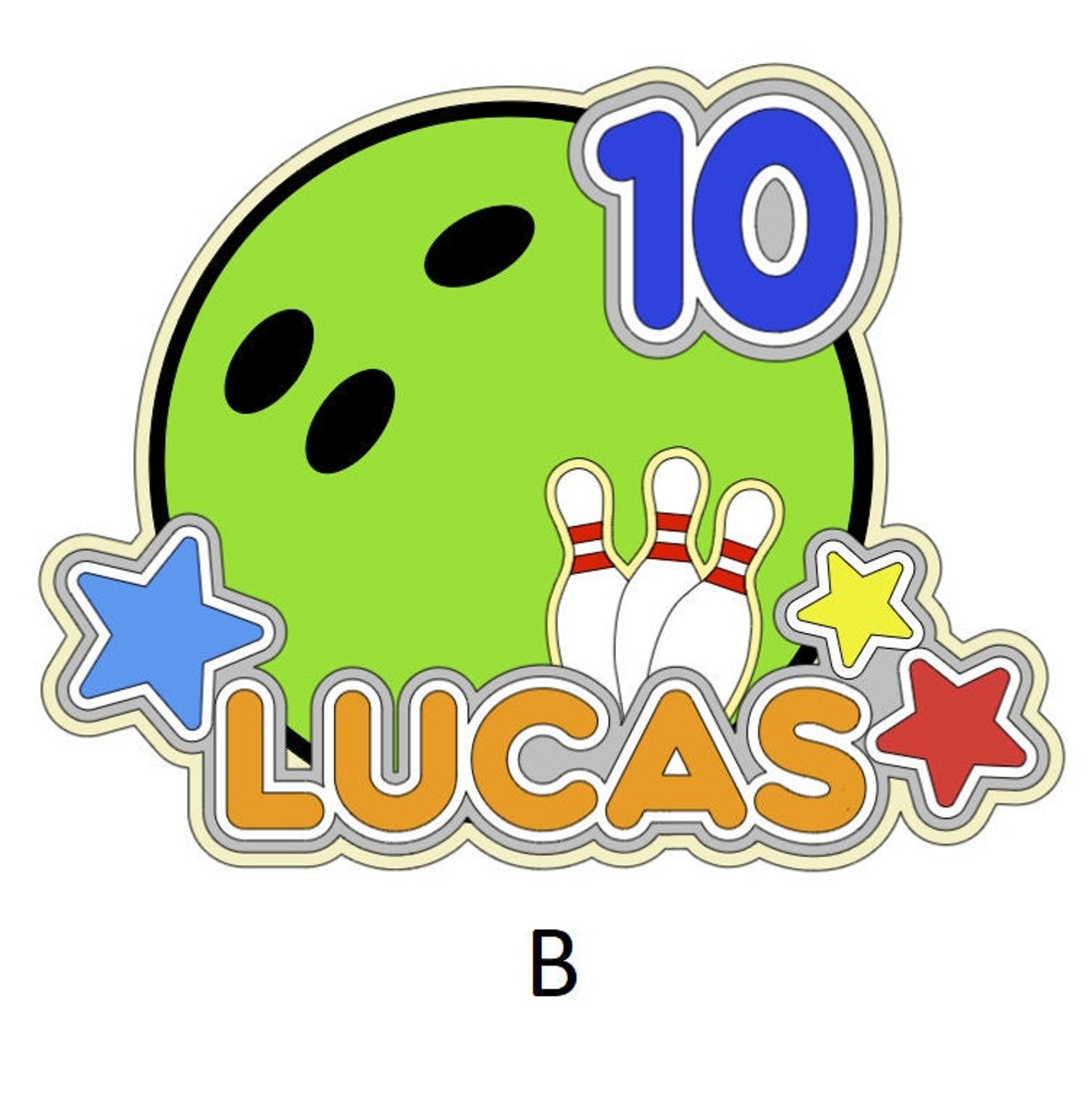 BOWLING Cake Topper Bowling Themed Birthday Party Custom Etsy