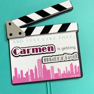 And just like that cake topper Birthday | Bachelorette | Carrie Clapperboard | Sex and the City Themed Party | I love  New York | Clapper