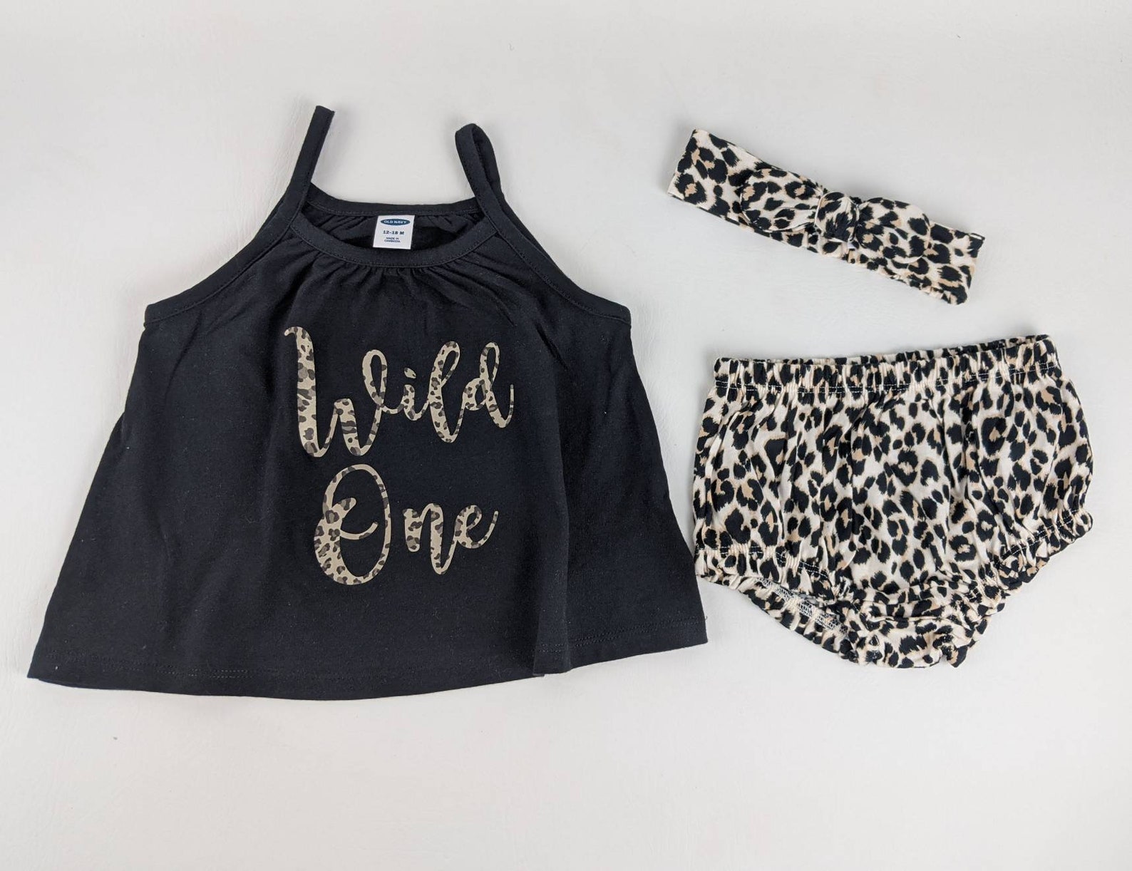 Wild One Leopard Print Baby Outfit Animal Print 1218M Etsy