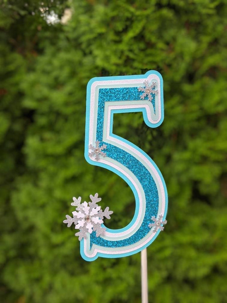 Frozen Number Age Cake Topper Frozen Birthday Party Winter Etsy