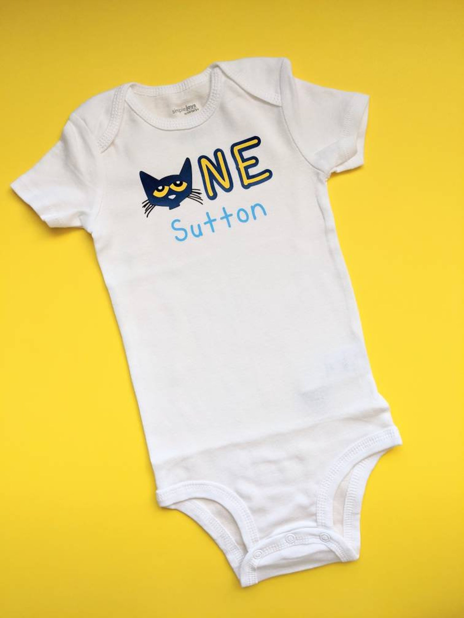 Groovy Blue Cat Onesie First Birthday Onesie First Etsy