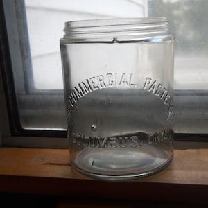 The Commercial Paste  Co quart jar,  Columbus, Ohio collectible jar,