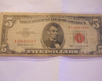 1953 Red Seal 2 Dollar Billcollectible 1953 A48659961A Red - Etsy