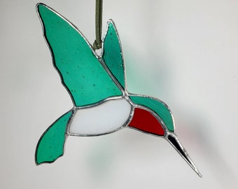 5" Hummingbird Suncatcher - Green Opalescent