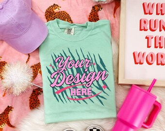 Island Reef Comfort Colors Mockup | Trendy Flat Lay (Digital Download)