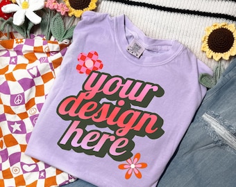 Boho Retro Mockup: Product Listing Image (Digital Download