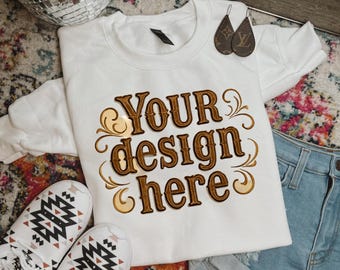 Chic Western Mockup: Winter Scene (Instant Download)
