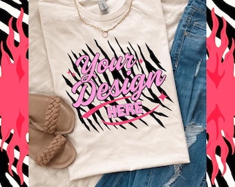 Summer Comfort Colors Mockup | Summer Chic Vibes Flat Lay (Digital Download)