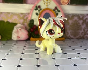 Lps littlest pet shop custom shorthair cat with sculpted hair