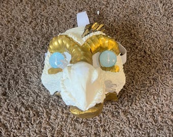 Realistic crystal dragon resin fursuit head base