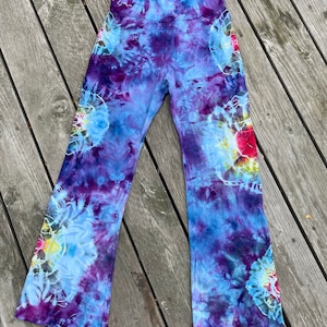 Custom Tie -Dye Hippie Fashion Yoga Pants Made To Order Hand Dyed Yoga Pants