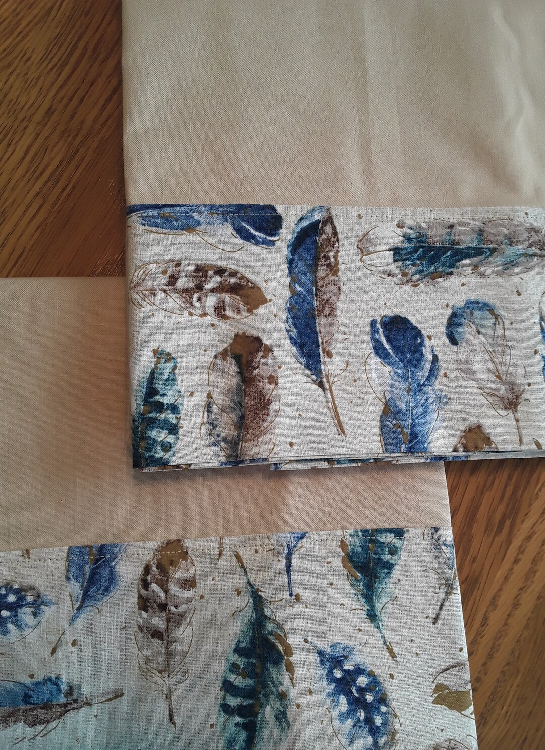 Feathers Handmade 100 Cotton Full/queen Size Pair 2 of Pillowcases Etsy