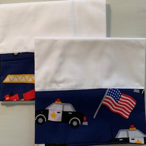 First Responders  100% Cotton Full/Queen Size Pair (2) of Pillowcases