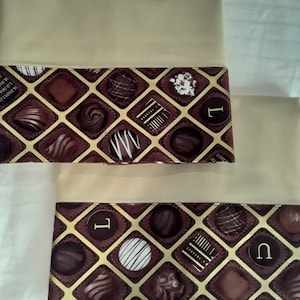 Chocolate Lovers!  100% Cotton Full/Queen Size Pair of Pillowcases