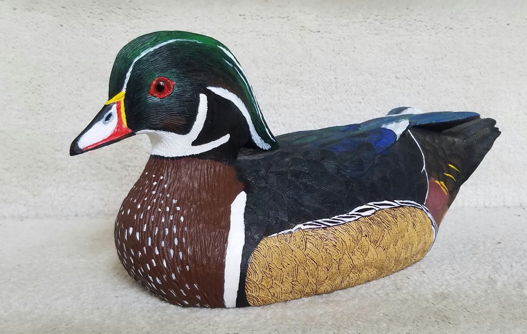 Amazon.co.jp: WOOD DUCK ウッドダック アメリカオシ 木彫り