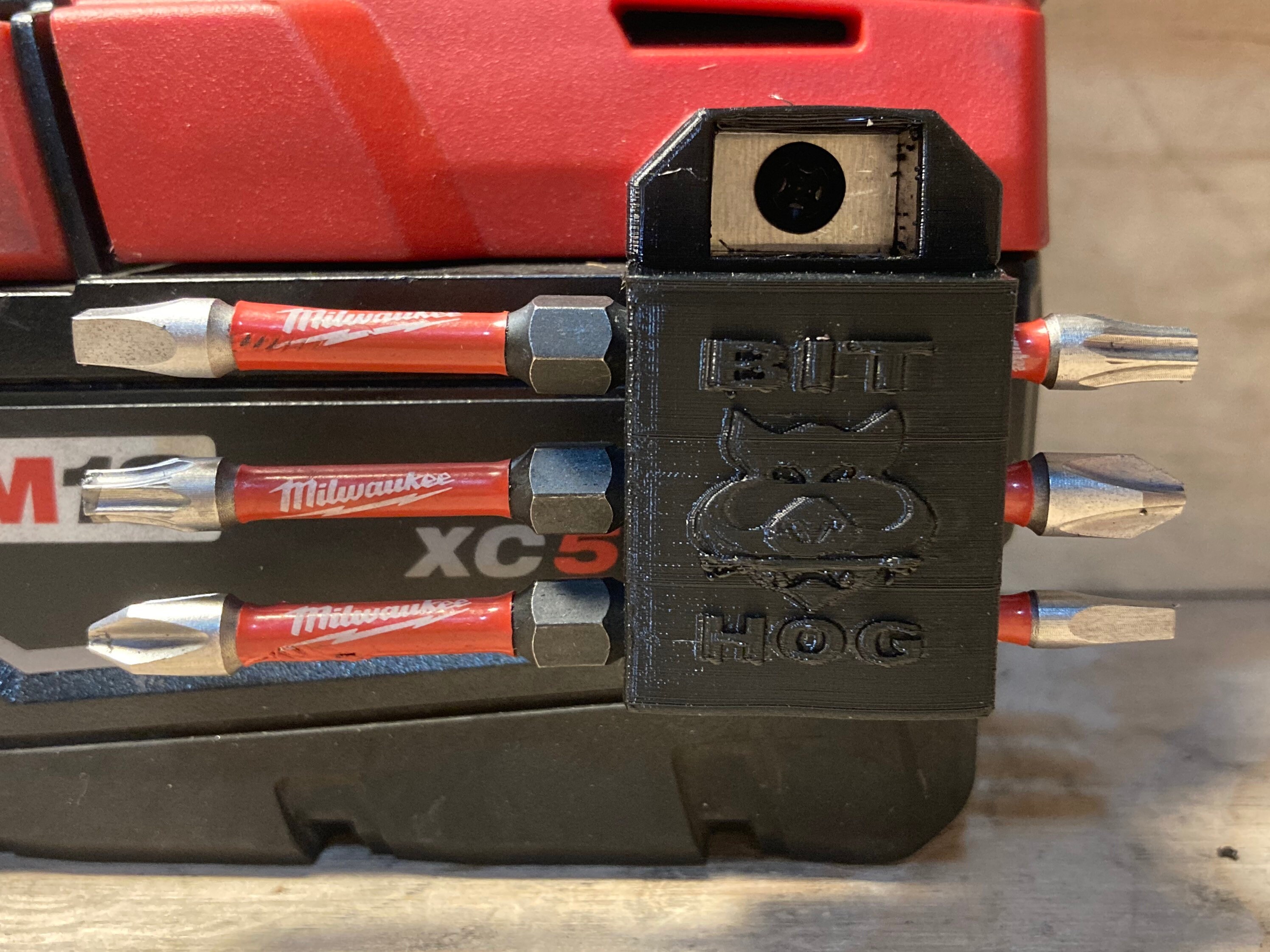 BitHog Milwaukee 2553-20 M12 Impact Driver/ Drill 3D Printed Flexible & Impact Resistant Magnetic Bits Holder BitHog Milwaukee 2553-20 M12 Impact Driver/ Drill 3D Printed Flexible & Impact Resistant Magnetic Bits Holder