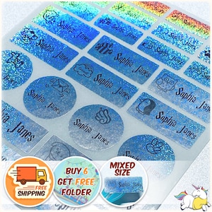 Glitter Waterproof Name, Stickers Daycare Labels, Personalized Name Labels, Custom Label