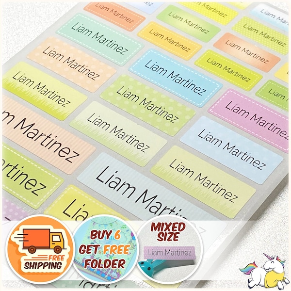 Cute Waterproof Name, Stickers Daycare Labels, Personalized Name Labels, Custom Label, Back to school board
